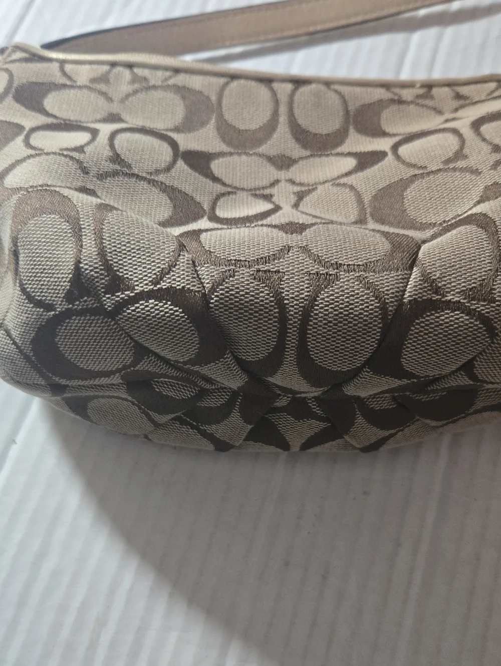 Coach Mini Shoulder Bag in Khaki and Brown